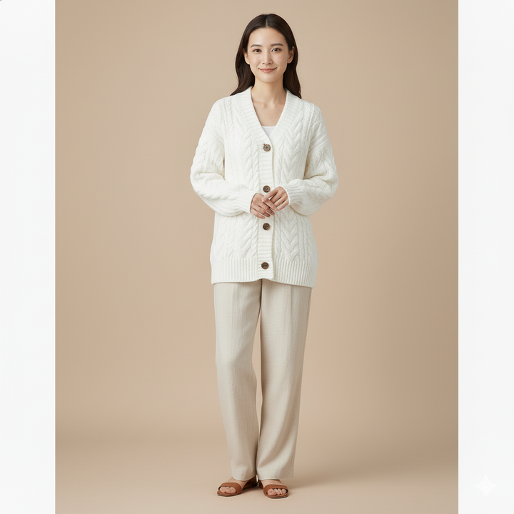 Angela | Bequemer Strickjacke