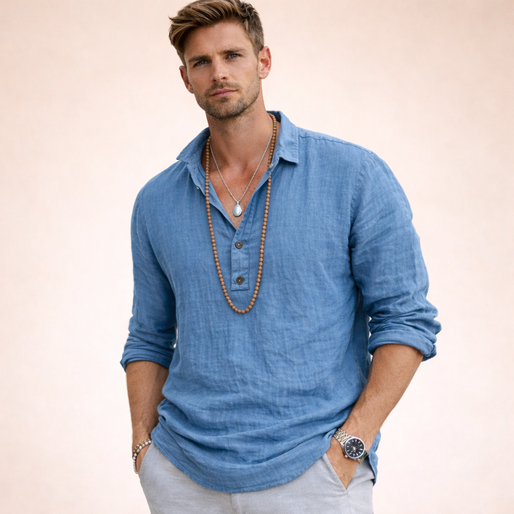 Isidor | Casual summer shirt with long sleeves