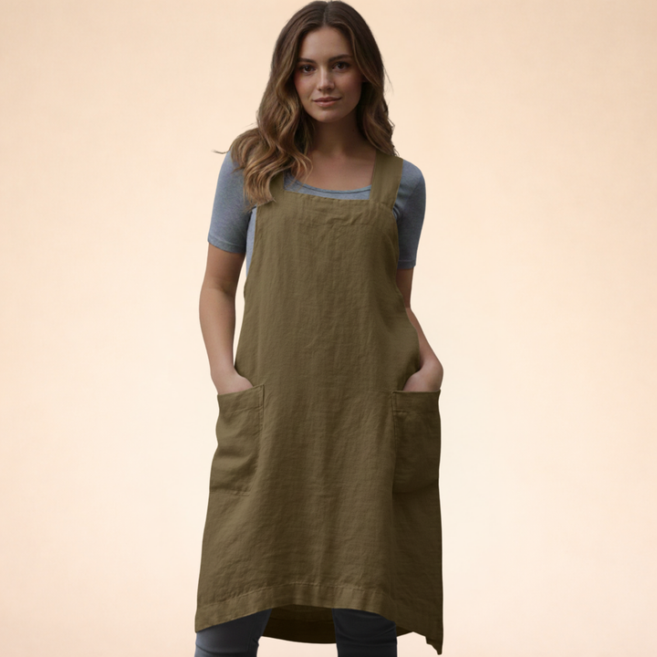 Sandra | Elegant Comfortable Apron Dress