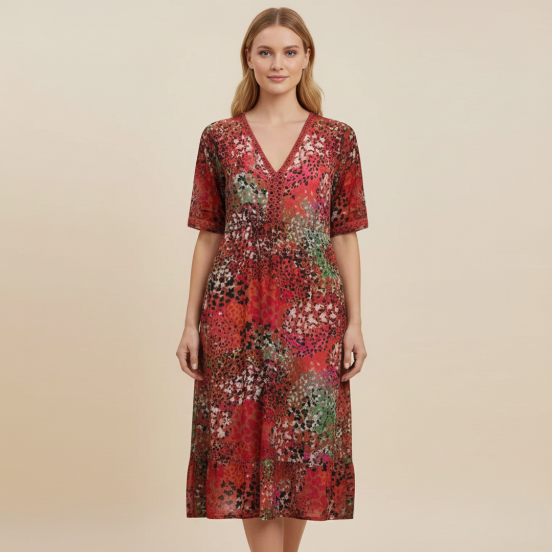 Susanne | Elegant summer dress with floral pattern