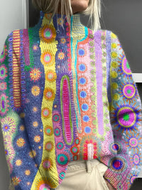 Sophie | Ausdrucksstarker Rollkragenpullover mit Modernem Muster