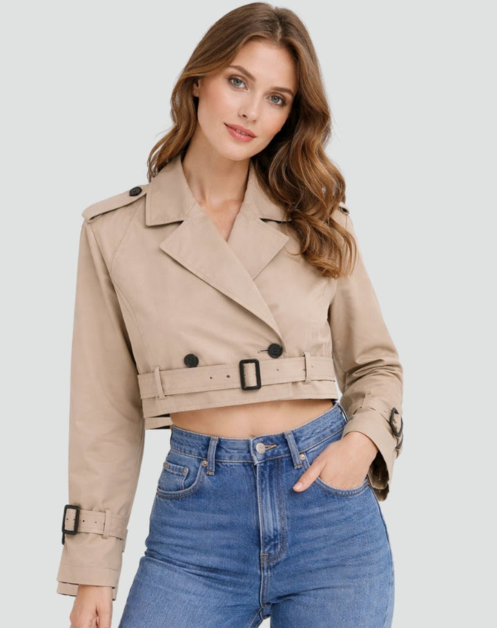 Selina | Short Fitted Trench Coat with an Elegant Silhouette