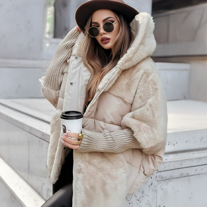 Cozevia | Oversized Quilted Hooded Jacket für Damen