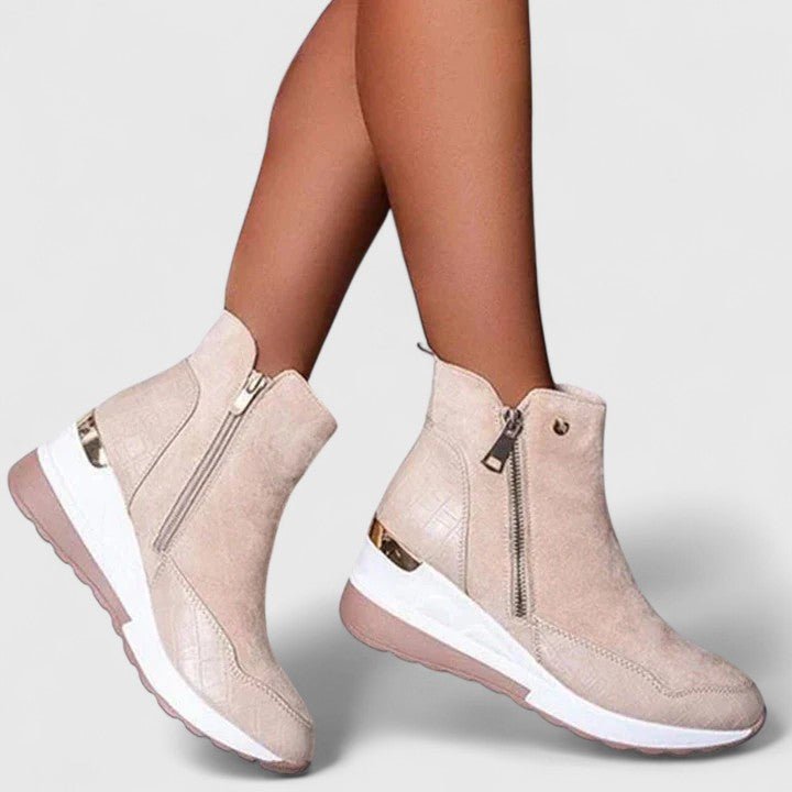 Charlotte | Orthopedic and Stylish Wedge-Heel Ankle Boots