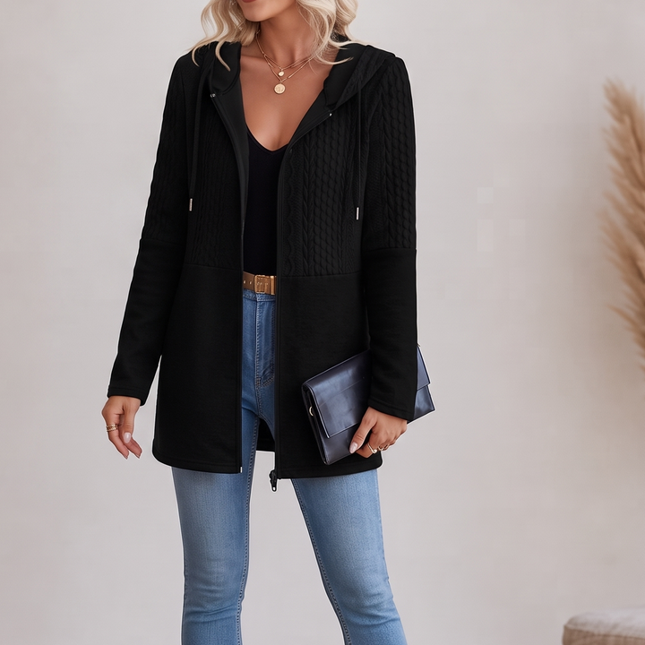 Wearbella | Cable-Knit Longline Zip-Up Hoodie – Bequemer Style für jeden Tag