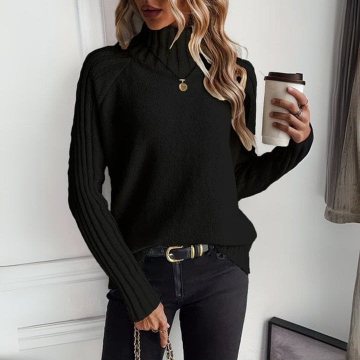 Lena | Rollkragenpullover mit Rippärmeln für Damen