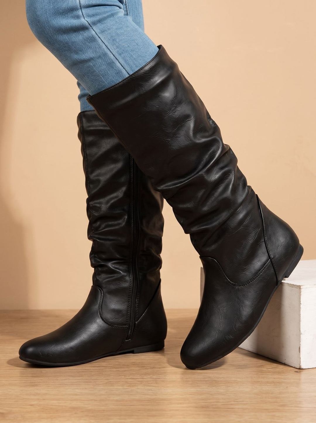 Harper | Slouchy Flat Knee High Boots für Frauen