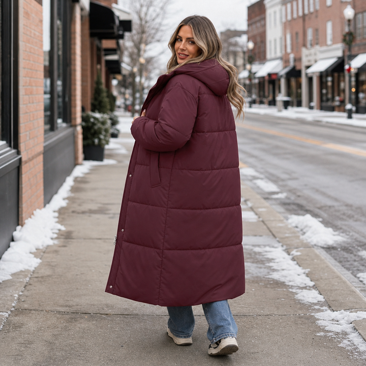 Wearbella | Long Hooded Puffer Coat – Eleganter Wintermantel für Frauen