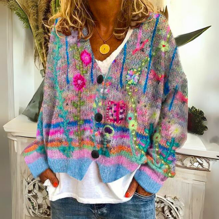 Carolin | Strickpullover – Buntes Ethno-Design für Frauen