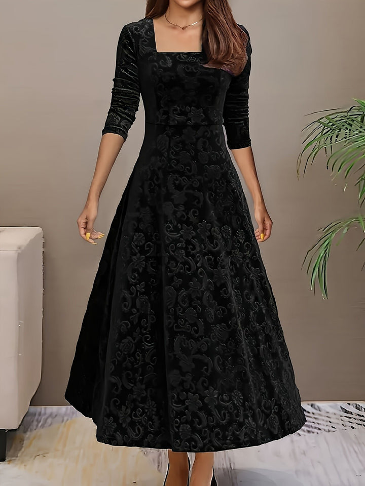 Nora | Samtkleid – Elegantes A-Linie Midi für Damen