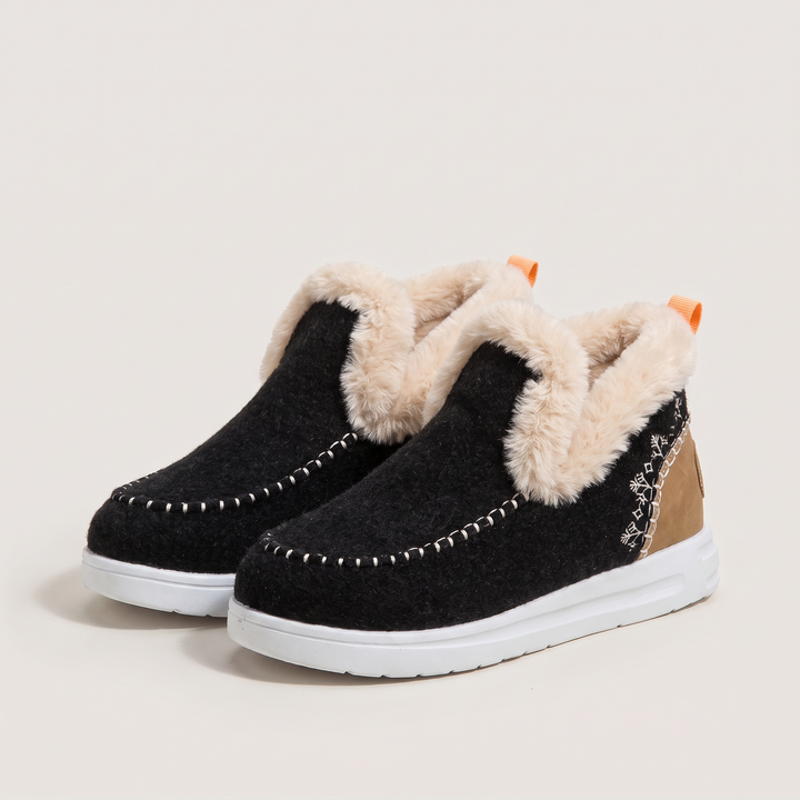 Stitch | Winter Slip-On Boots – Bequeme Fleece-Linie für Frauen