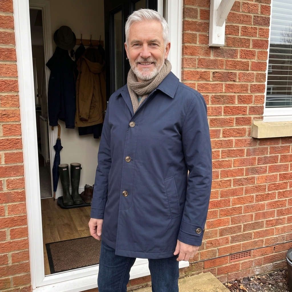 Smart | Wetterfester Regenmantel – Elegante Mittel-Länge für Männer