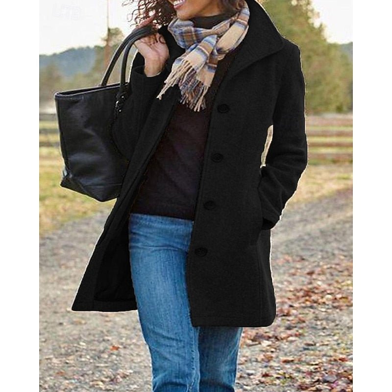 Rosalind | Turndown Collar Coat – Timeless Everyday Style for Women