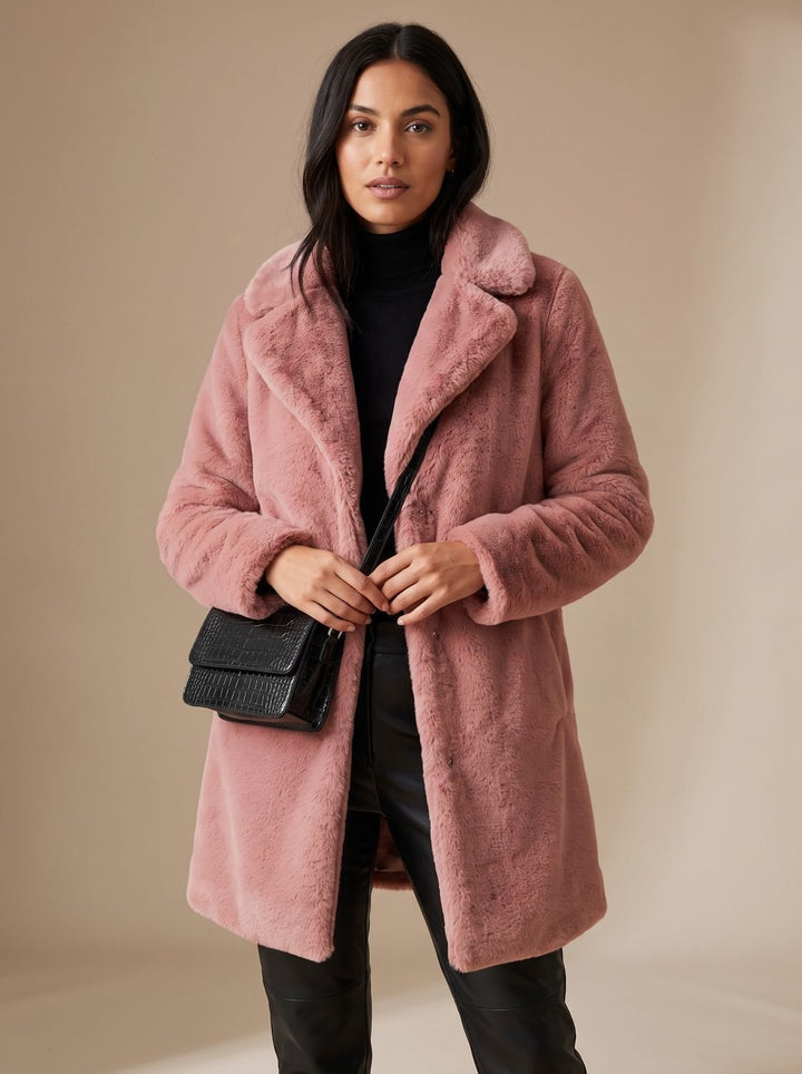 Luisa | Kunstfellmantel – Langer Teddyjacke für Damen