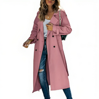 Amelie | Stylish Double-Breasted Trench Coat for Timeless Elegance