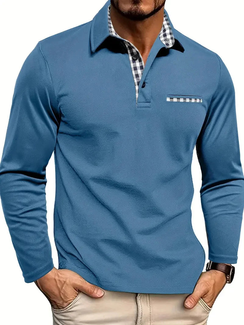 Charel | Langarm Poloshirt – Stilvoll und Vielseitig