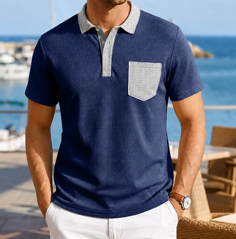 Harrison | Polo-Shirt mit Kontrasttasche für Herren
