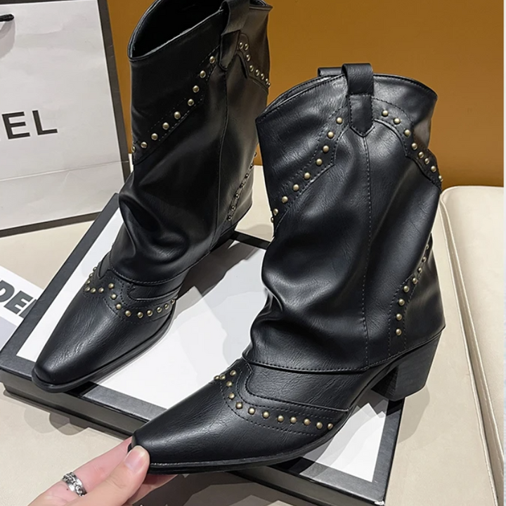 Valentina | Striking Western Boots with Studs for Women
