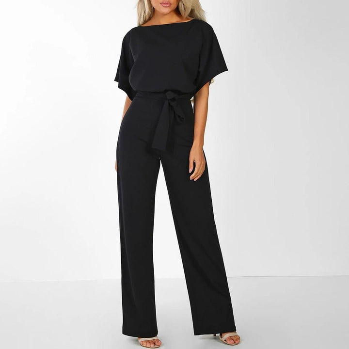 Viola | Damen Jumpsuit – Lässiger Kurzarm-Stil mit Gürtel