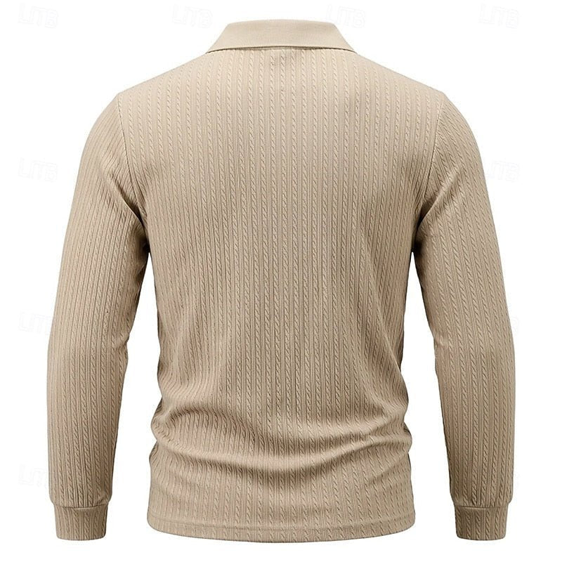 Rhett | Textured Quarter-Zip Polo Shirt – Moderner Stil für Männer