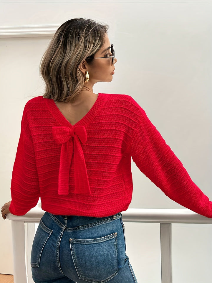 Imogen | Strickpullover mit Schleifendetail für Damen