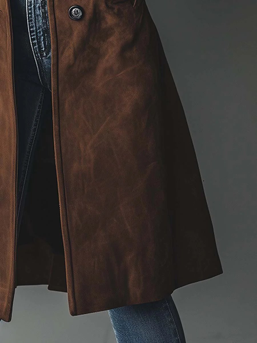 Charlie | Long Double-Breasted Trench Coat with Timeless Elegance