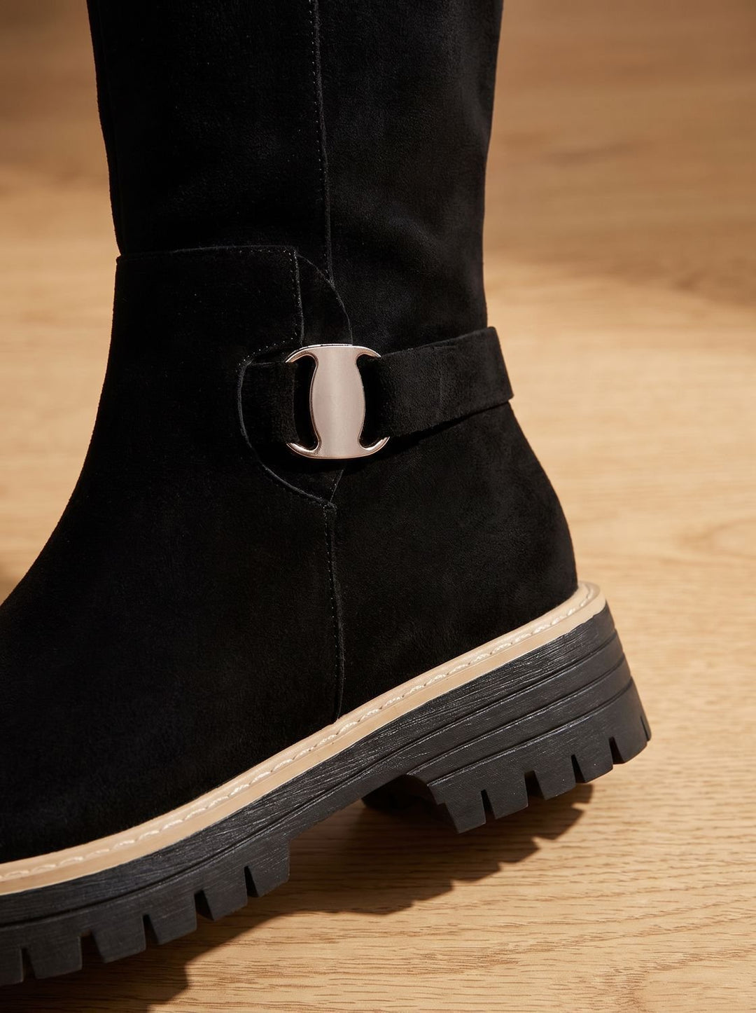 Evelyn | Kniehohe Stiefel mit Schnallendetail für Damen