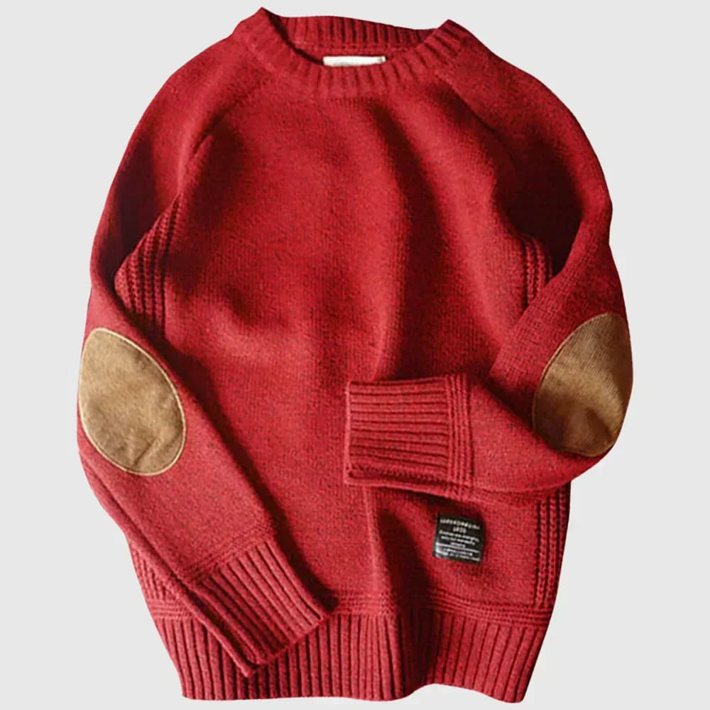 Lukas | Classic Men's Knit Sweater with Elbow Patches