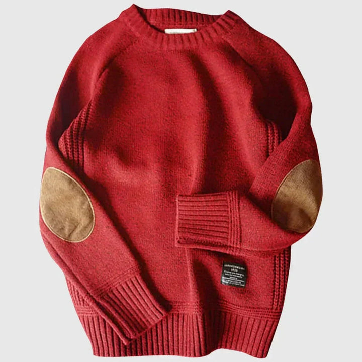 Lukas | Classic Men's Knit Sweater with Elbow Patches