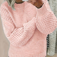 Mandy | Eleganter Zopfpullover mit Voluminösen Ballonärmeln