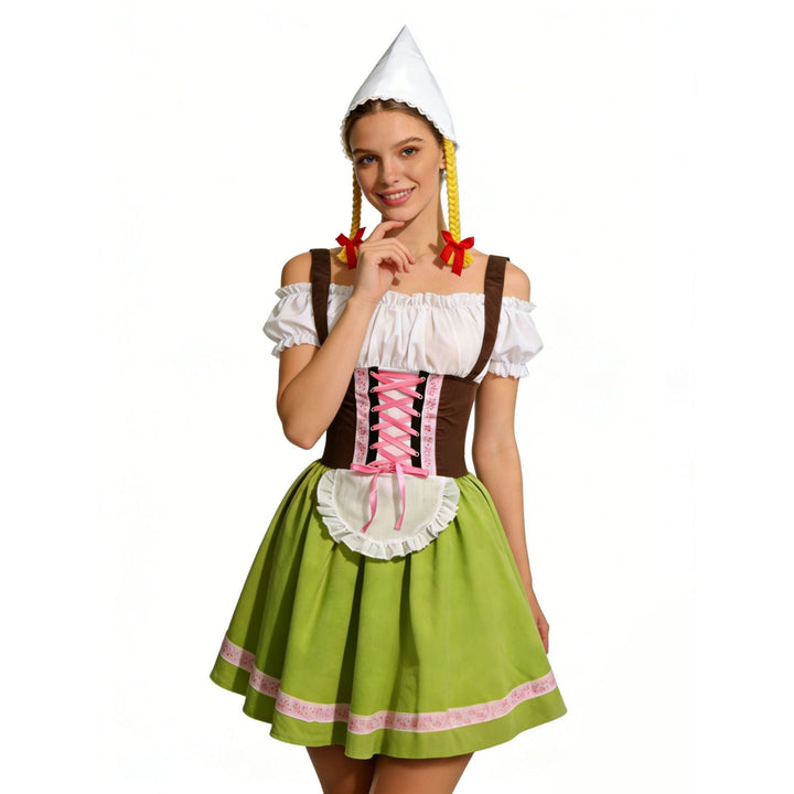 Ursula | Playful Oktoberfest Dirndl Dress with Apron and Festive Accessories