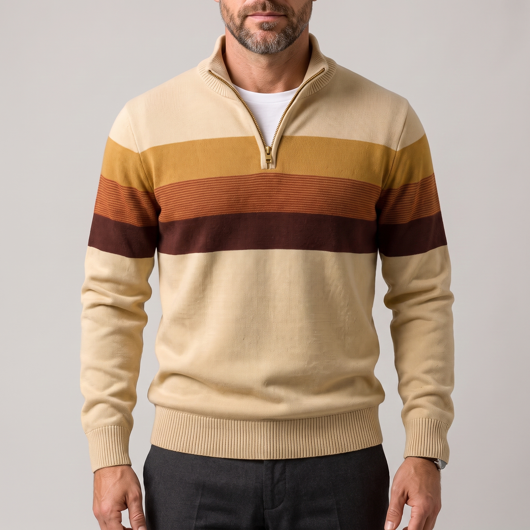 Lorven | Pullover – Midweight Strick mit Viertelreißverschluss