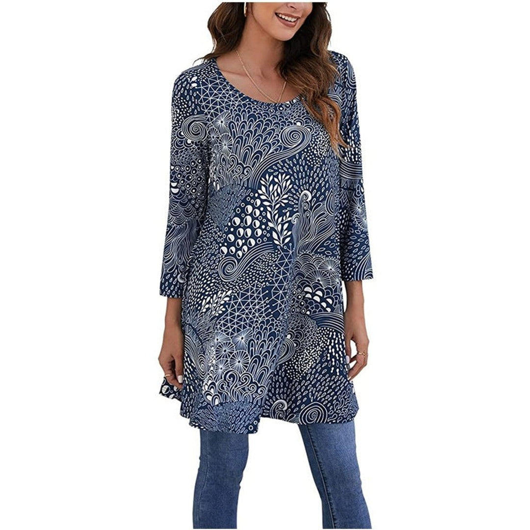 Vivienne | Mandala Tunic Top with an Elegant A-Line Silhouette