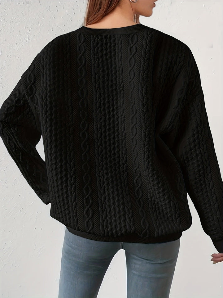 Joyce | Textured Cable-Knit Sweatshirt for Timeless Comfort