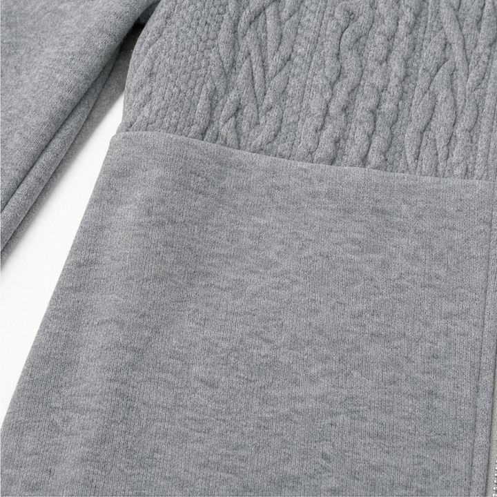 Wearbella | Cable-Knit Longline Zip-Up Hoodie – Bequemer Style für jeden Tag