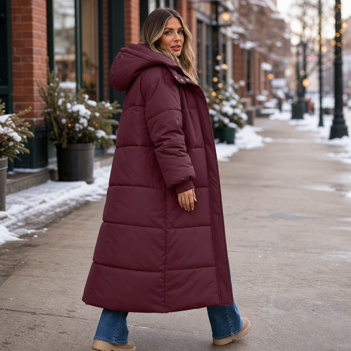 Wearbella | Long Hooded Puffer Coat – Eleganter Wintermantel für Frauen