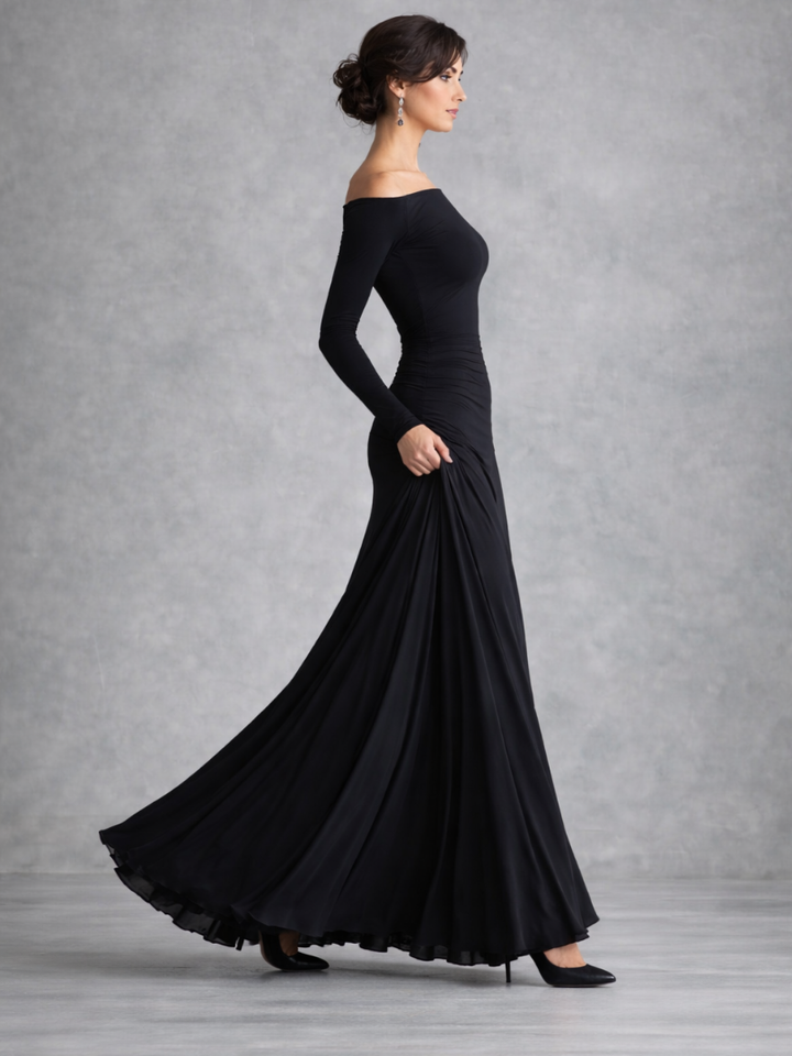 Maris | Maxi Kleid – Elegante Lange Ärmel für Frauen