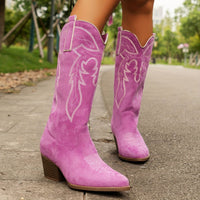 Mia | Women's Cowboy Boots With a Wide Calf Fit and Floral Western Embroidery