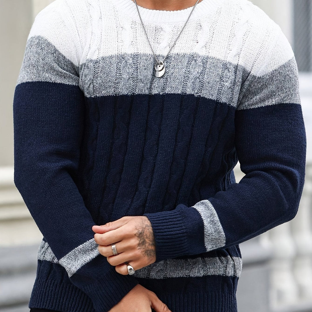 Nolan | Textured Cable-Knit Sweater – Timeless Look for Men
