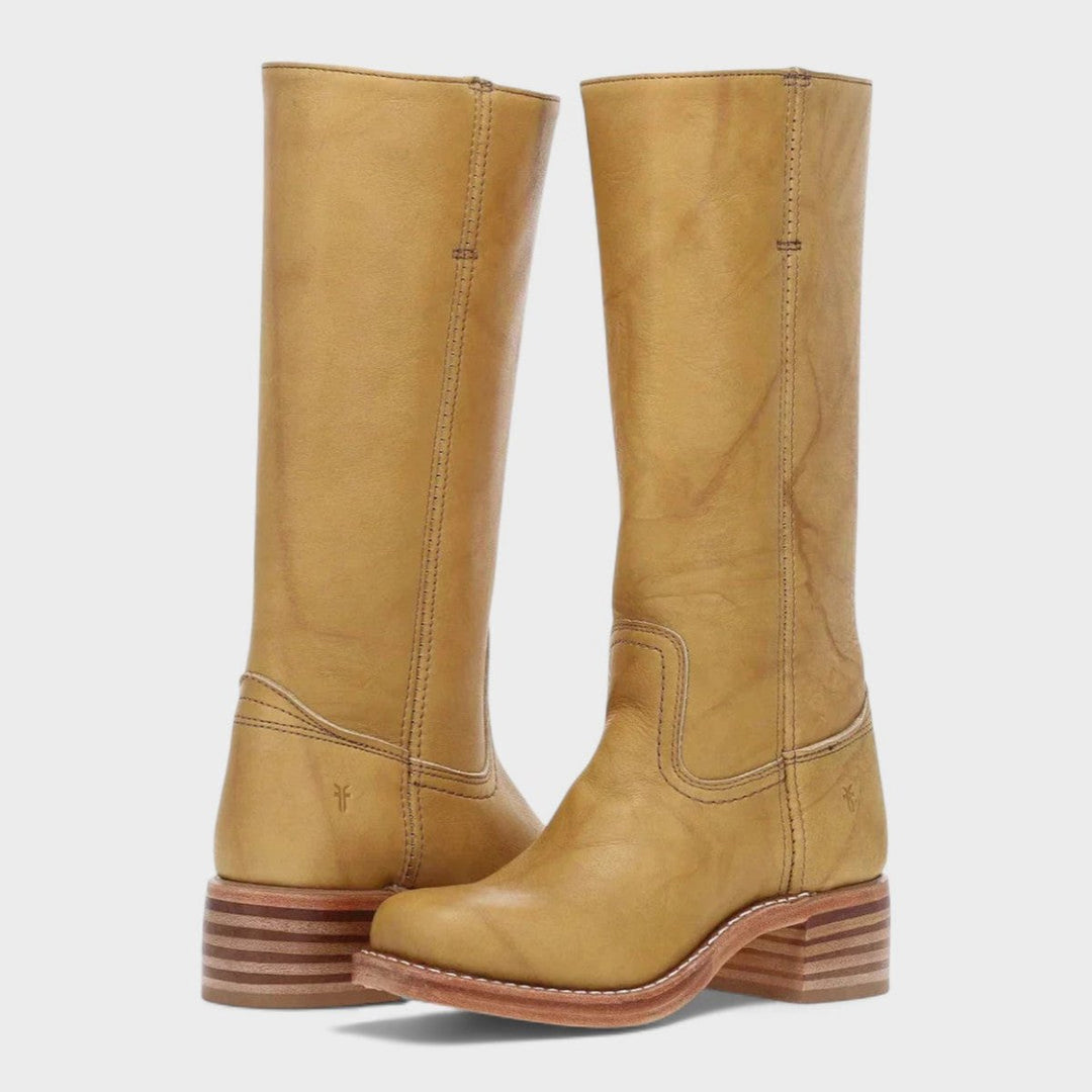 Sienna | Elegante kniehohe Lederstiefel mit Western-Details