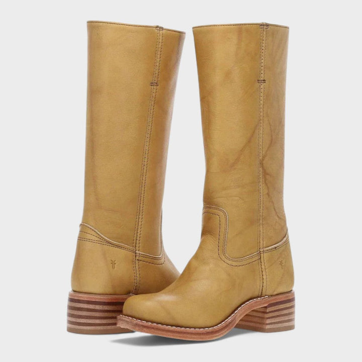 Sienna | Elegante kniehohe Lederstiefel mit Western-Details
