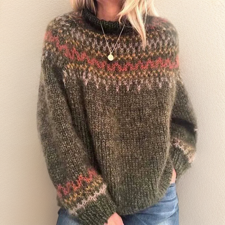 Pedrini | Retro Turtleneck Sweater for Women