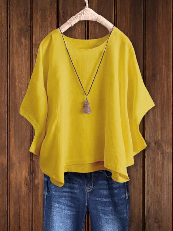 Hannah | Stylish and Comfortable Crew-Neck Tunic Top