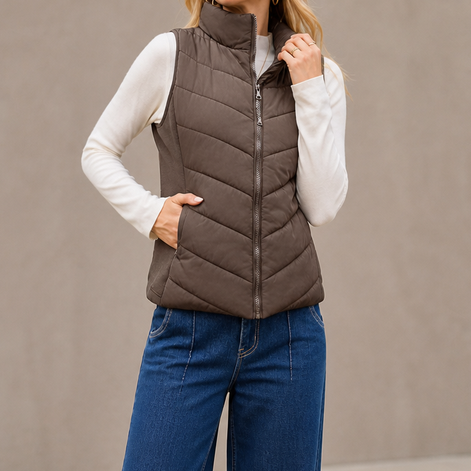 Layerly | Steppweste mit Stehkragen für Damen