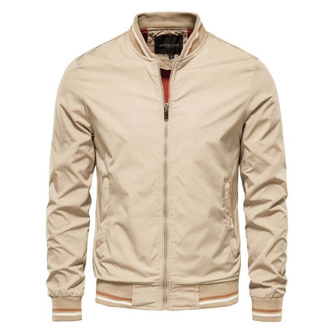 Sebastian | Casual Men’s Bomber Jacket with Contrasting Ribbed Details