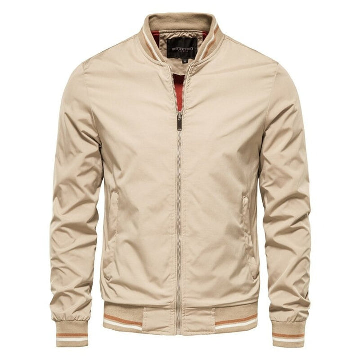 Sebastian | Casual Men’s Bomber Jacket with Contrasting Ribbed Details