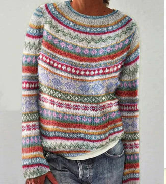 Sophie | Entspannter Strickpullover mit Rundhalsausschnitt
