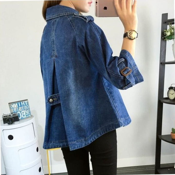 Sophie | Denim-Cape-Mantel – Oversized für Damen