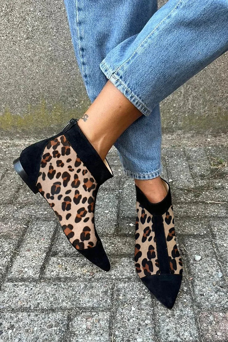Greta | Stylish and Elegant Leopard-Print Ankle Boots