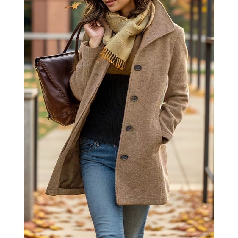 Rosalind | Turndown Collar Coat – Timeless Everyday Style for Women